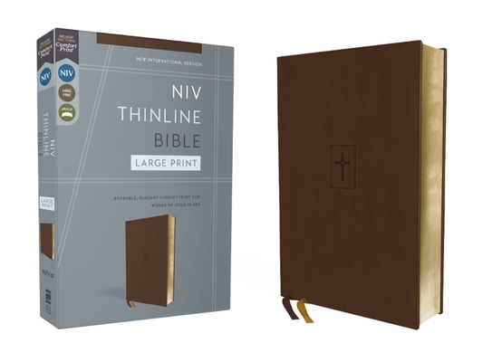 Niv, Thinline Bible, Large Print, Leathersoft, ... 0310463467 Book Cover
