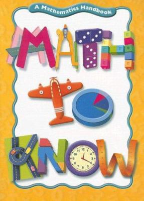 Math to Know: Student Handbook 2006 0669535966 Book Cover