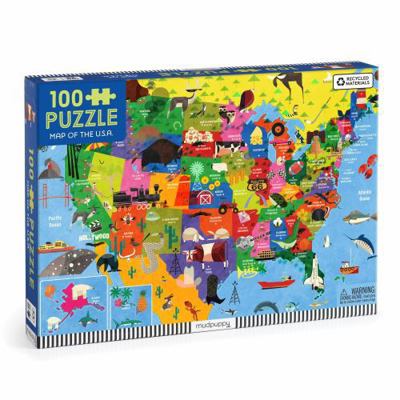 Map of the U.S.A. 100 Piece Puzzle 0735386153 Book Cover
