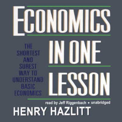 Economics in One Lesson: The Shortest and Sures... 0786196025 Book Cover
