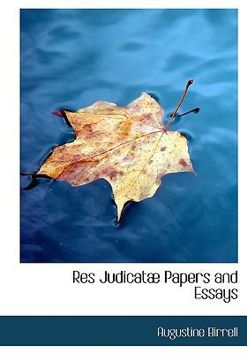 Res Judicat Papers and Essays [Large Print] 1115395858 Book Cover