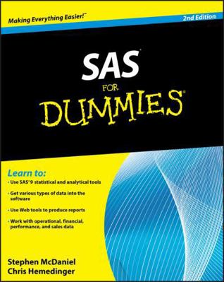 SAS for Dummies 0470539682 Book Cover