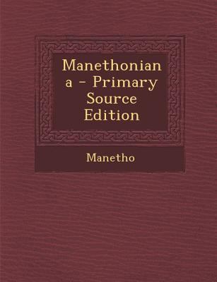 Manethoniana [Greek] 1293293717 Book Cover