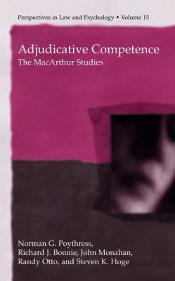 Adjudicative Competence: The MacArthur Studies 1461346290 Book Cover