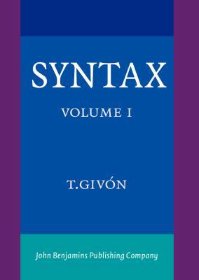 Syntax: An Introduction. Volume I 902722577X Book Cover