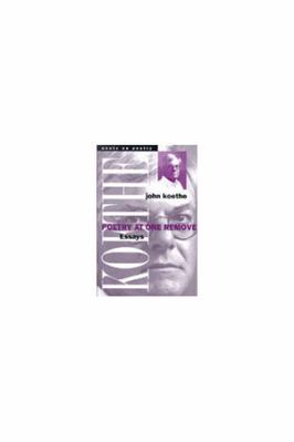 Poetry at One Remove: Essays 0472097091 Book Cover