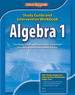 Algebra 1, Study Guide and Intervention Workbook B00O3LA9SU Book Cover