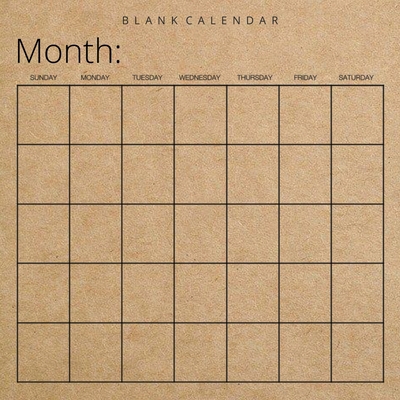 Blank Calendar: Kraft Brown Paper, Undated Plan... 1636570445 Book Cover