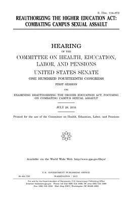 Reauthorizing the Higher Education Act: combati... 1979899584 Book Cover