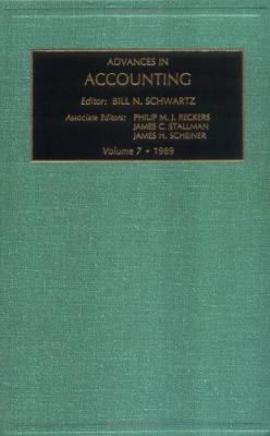 Advances in Accounting No. 7: Institutional Per... 0892329602 Book Cover