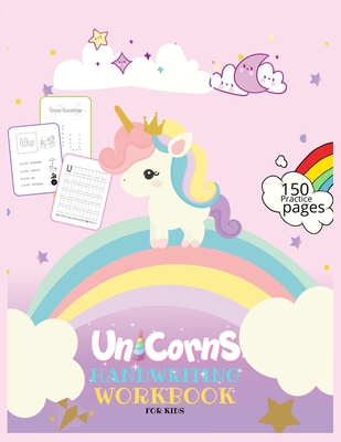 Unicorns Handwriting Workbook for Kids: Unicorn... B08VYFJXD4 Book Cover