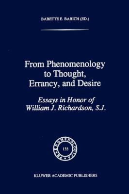 From Phenomenology to Thought, Errancy, and Des... 9048145767 Book Cover