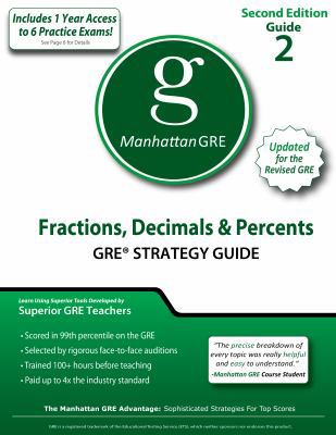 Fractions, Decimals, & Percents GRE Strategy Guide 1935707485 Book Cover