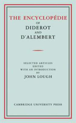 The Encyclopédie of Diderot and D'Alembert: Sel... 0521076048 Book Cover