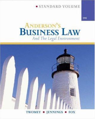 Anderson’s Business Law & Legal Environment, St... 0324222602 Book Cover