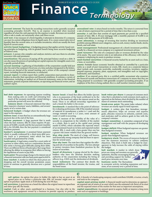 Finance Terminology 142322938X Book Cover