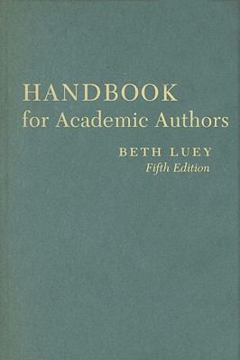 Handbook for Academic Authors 0521194989 Book Cover