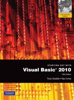 Starting Out with Visual Basic 2010: Internatio... 0137052766 Book Cover