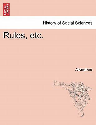 Rules, Etc. 1241041113 Book Cover