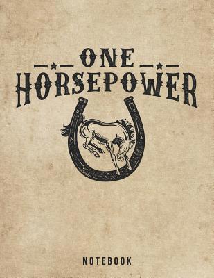 One Horsepower Notebook: Bucking Bronco Rodeo Pun 1073691691 Book Cover