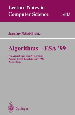 Algorithms - Esa'99: 7th Annual European Sympos... 3540662510 Book Cover