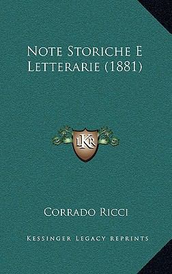 Note Storiche E Letterarie (1881) [French] 1167801865 Book Cover