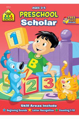 School Zone - Preschool Scholar Workbook - 32 P... B00D6OT9L8 Book Cover