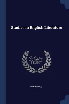 Studies in English Literature 1376418894 Book Cover