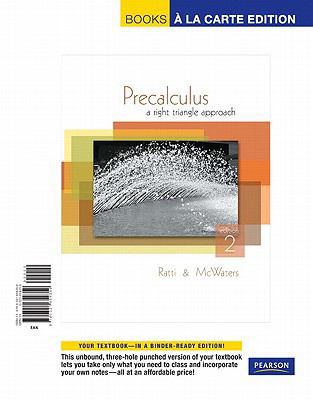 Precalculus: A Right Triangle Approach, Books a... 0321654358 Book Cover