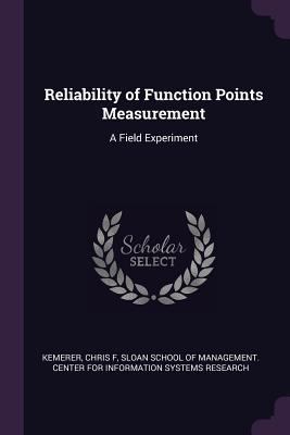 Reliability of Function Points Measurement: A F... 1378190122 Book Cover