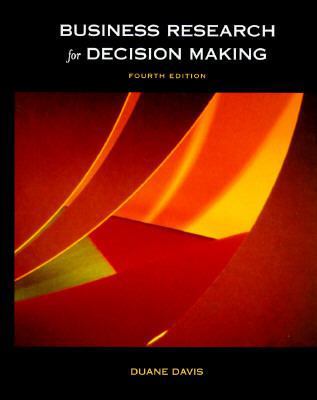 Business Research for Decision Making 0534246125 Book Cover