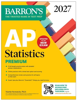 AP Statistics Premium, 2027: 9 Practice Tests +... B0FWZYNBMQ Book Cover