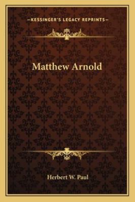 Matthew Arnold 1162943955 Book Cover