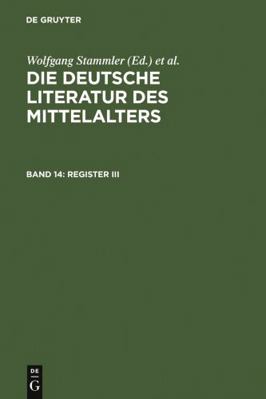 Die Deutsche Literatur Des Mittelalters Verfass... [German] 3110196506 Book Cover