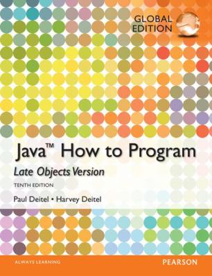 Java: How to Program (Late Objects), Global Edi... 1292019360 Book Cover