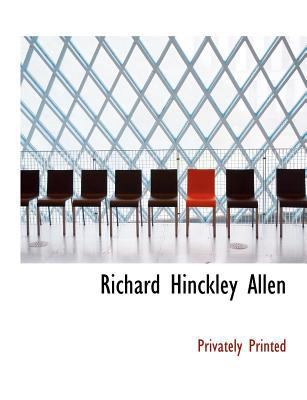 Richard Hinckley Allen 1140501259 Book Cover