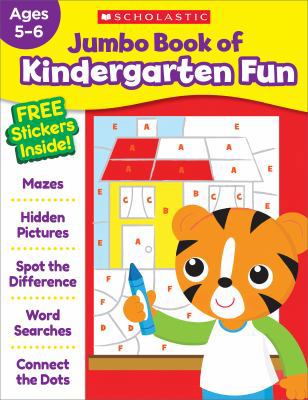 Jumbo Book of Kindergarten Fun Workbook B09L76Z7R7 Book Cover