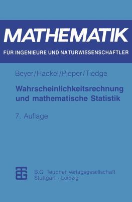 Wahrscheinlichkeitsrechnung Und Mathematische S... [German] 381542075X Book Cover