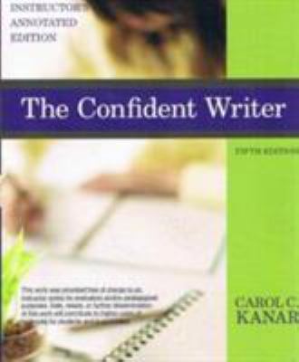 The Confident Writer Iae 5e 0618962891 Book Cover