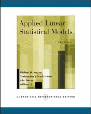 Applied Linear Statistical Models w/Student CD-ROM 0071122214 Book Cover