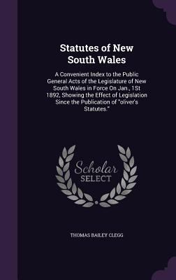 Statutes of New South Wales: A Convenient Index... 1359109560 Book Cover