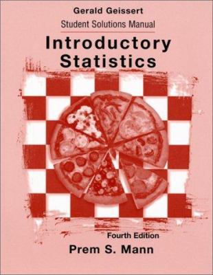Introductory Statistics, Student Solutions Manual 0471395102 Book Cover