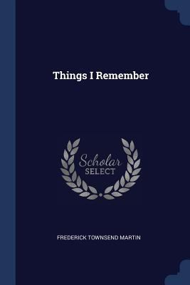 Things I Remember 1376799022 Book Cover