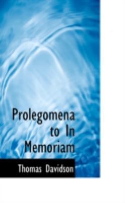 Prolegomena to in Memoriam 0559582749 Book Cover