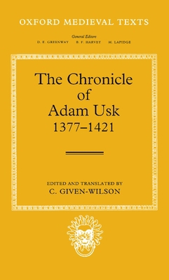 The Chronicle of Adam Usk 1377-1421 0198204833 Book Cover