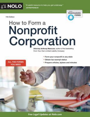 How to Form a Nonprofit Corporation 1413318967 Book Cover