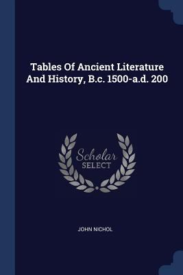 Tables Of Ancient Literature And History, B.c. ... 1377283127 Book Cover