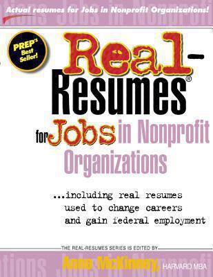 Real-Resumes for Jobs in Nonprofit Organizations 1475093802 Book Cover