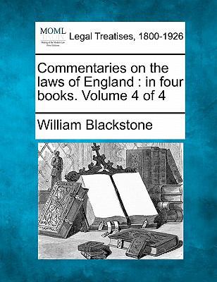 Commentaries on the laws of England: in four bo... 1240003315 Book Cover