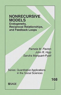 Nonrecursive Models: Endogeneity, Reciprocal Re... 1412974445 Book Cover